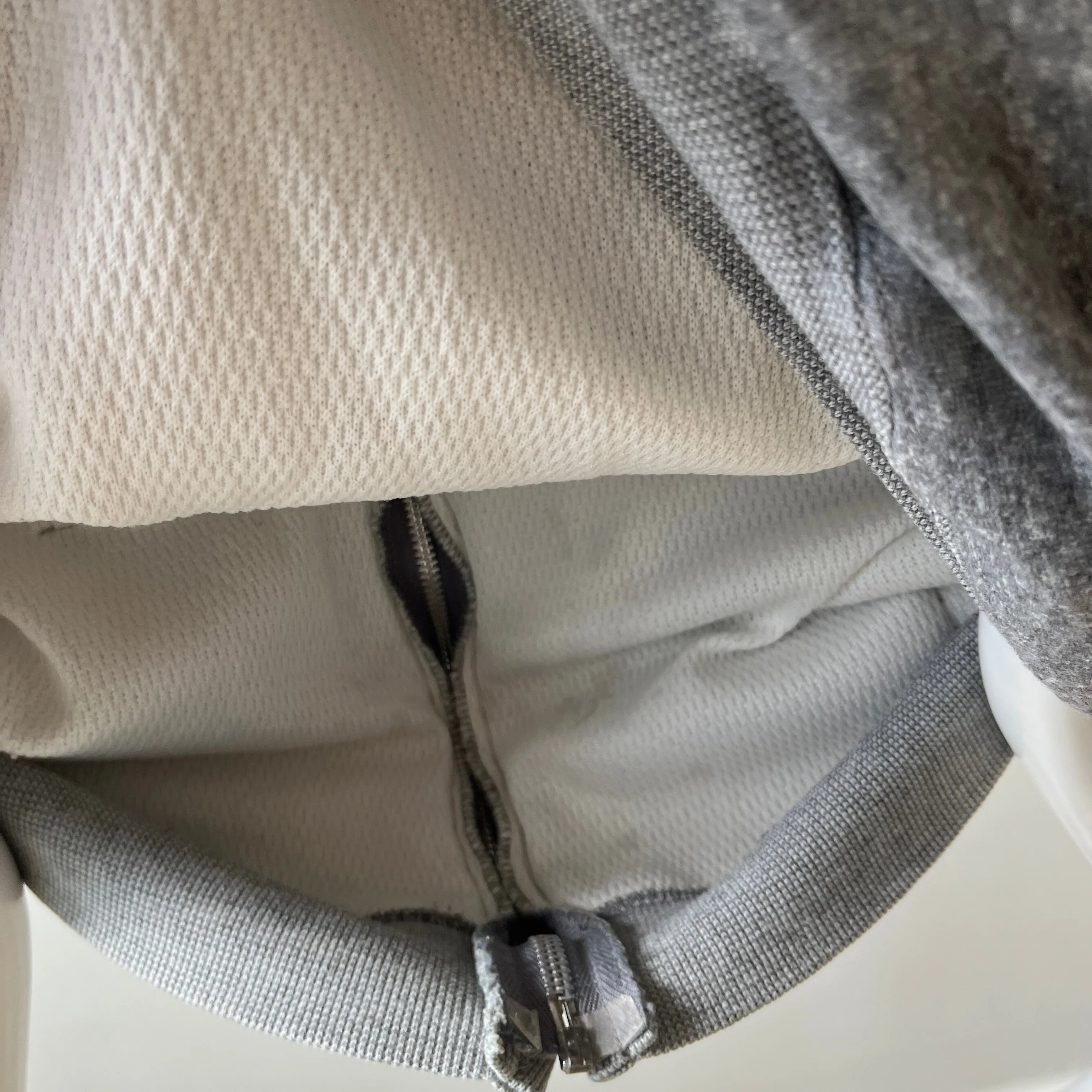 1980s Gray Insulated Sweatshirt Vest - Zip Up