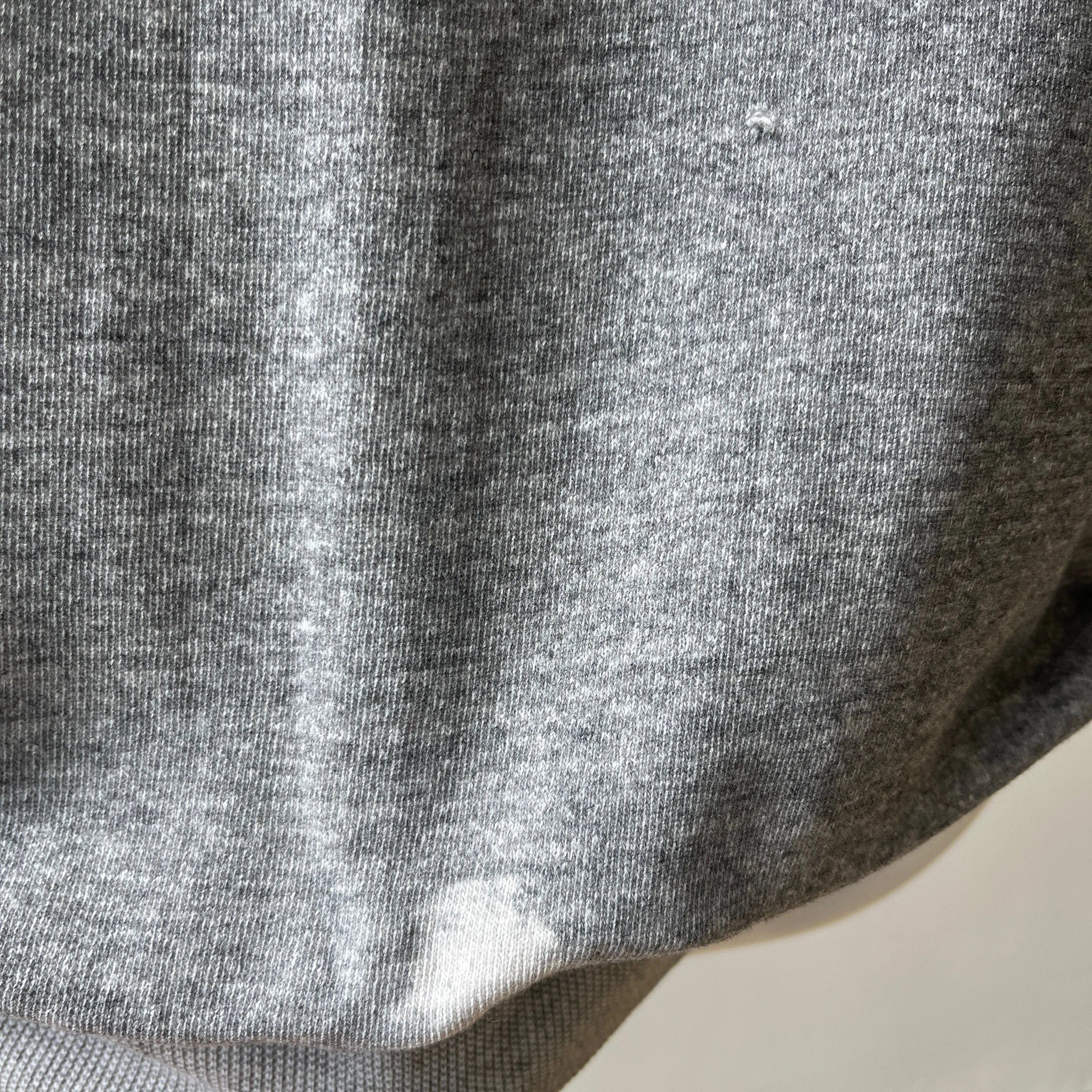 1980s Gray Insulated Sweatshirt Vest - Zip Up