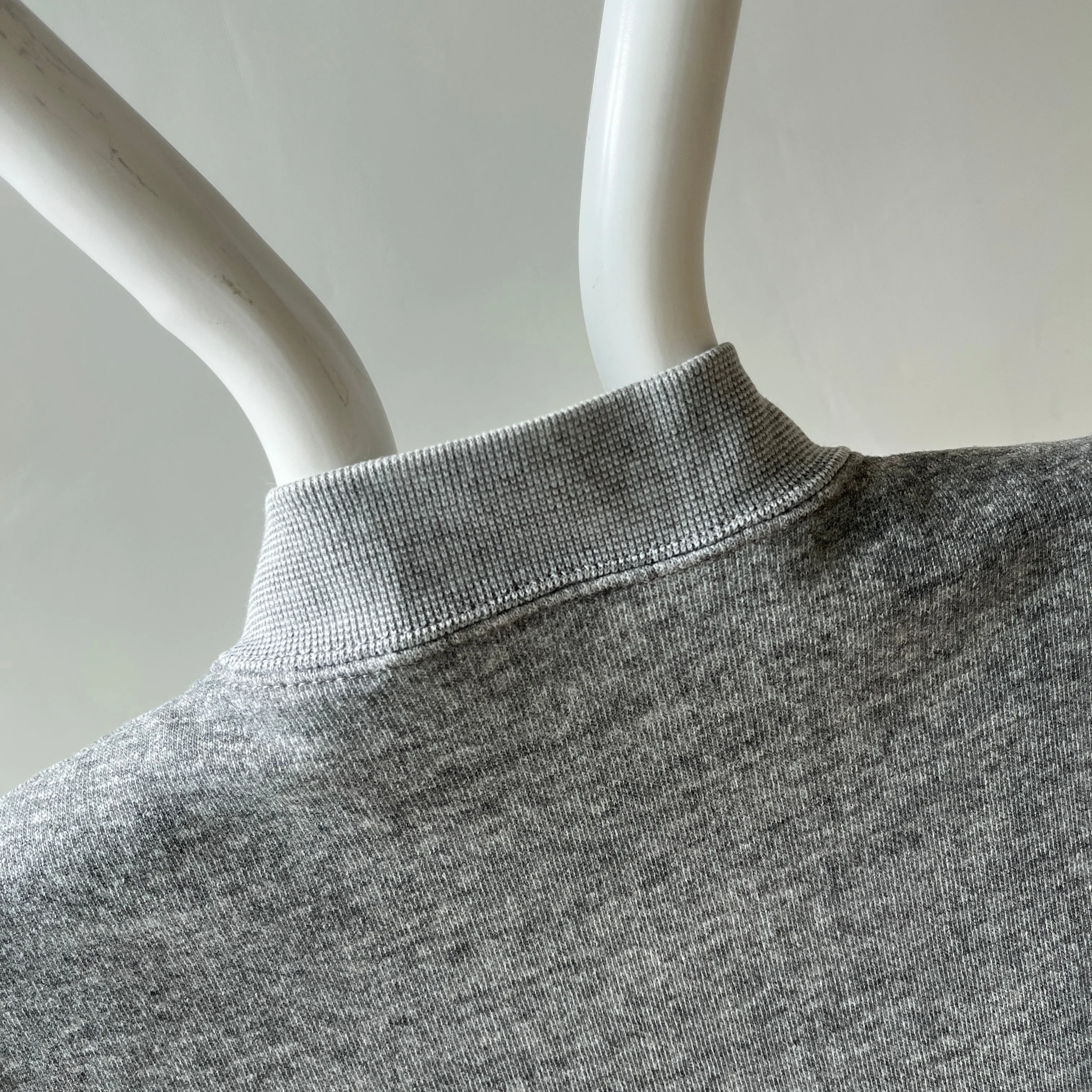 1980s Gray Insulated Sweatshirt Vest - Zip Up
