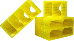 2PCS Camera Battery Storage Soft Case with 2 Warehouses for Canon LP-E6/LP-E6N/LP-E6NH Camera Battery Protective Pack Case Holder (Yellow,Double warehouse)