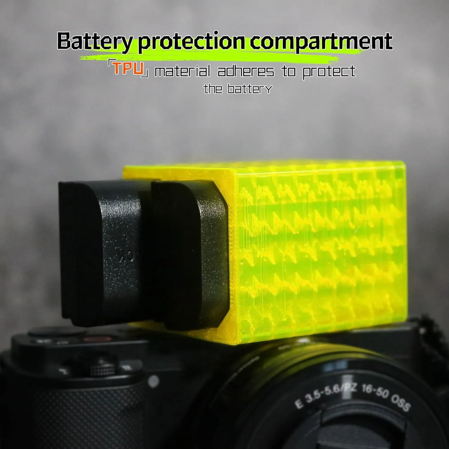 2PCS Camera Battery Storage Soft Case with 2 Warehouses for Canon LP-E6/LP-E6N/LP-E6NH Camera Battery Protective Pack Case Holder (Yellow,Double warehouse)