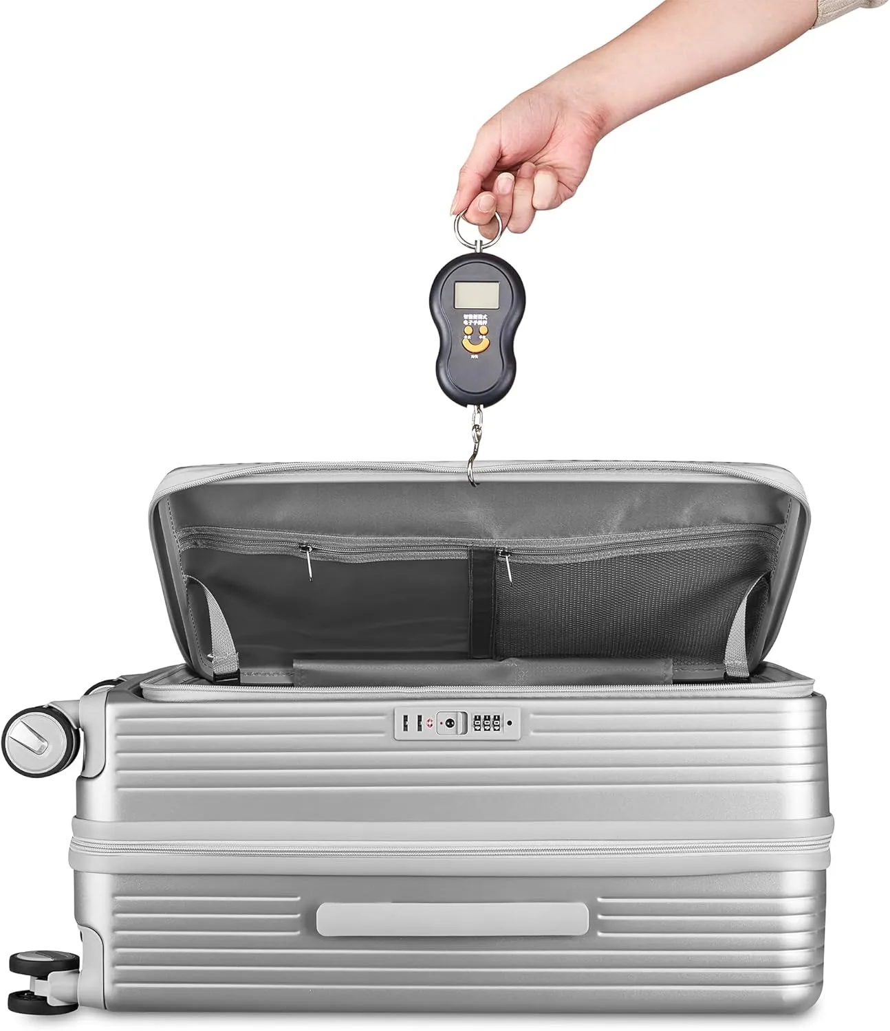 3 Piece Luggage Sets with Front Pocket (20/24/28), Lightweight Hard Shell Suitcase Set,Expandable Carry On Luggage Set with Double Spinner Wheels,TSA Lock,Travel Rolling Suitcase for Women Men
