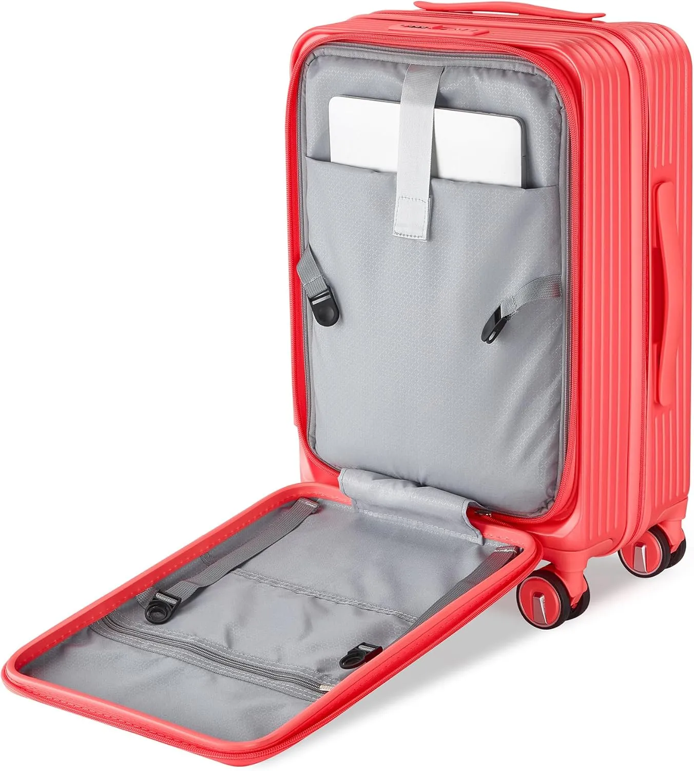 3 Piece Luggage Sets with Front Pocket (20/24/28), Lightweight Hard Shell Suitcase Set,Expandable Carry On Luggage Set with Double Spinner Wheels,TSA Lock,Travel Rolling Suitcase for Women Men