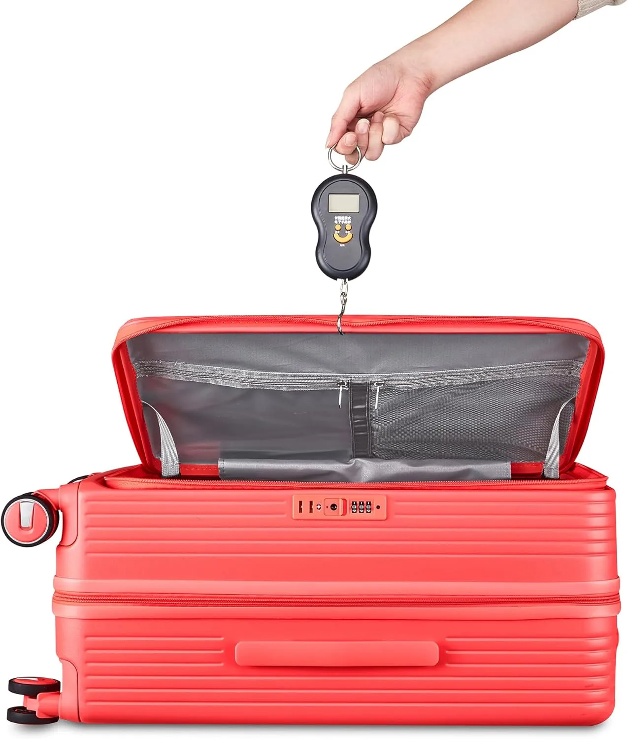 3 Piece Luggage Sets with Front Pocket (20/24/28), Lightweight Hard Shell Suitcase Set,Expandable Carry On Luggage Set with Double Spinner Wheels,TSA Lock,Travel Rolling Suitcase for Women Men