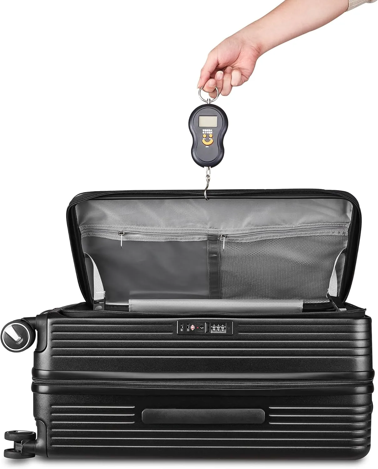 3 Piece Luggage Sets with Front Pocket (20/24/28), Lightweight Hard Shell Suitcase Set,Expandable Carry On Luggage Set with Double Spinner Wheels,TSA Lock,Travel Rolling Suitcase for Women Men