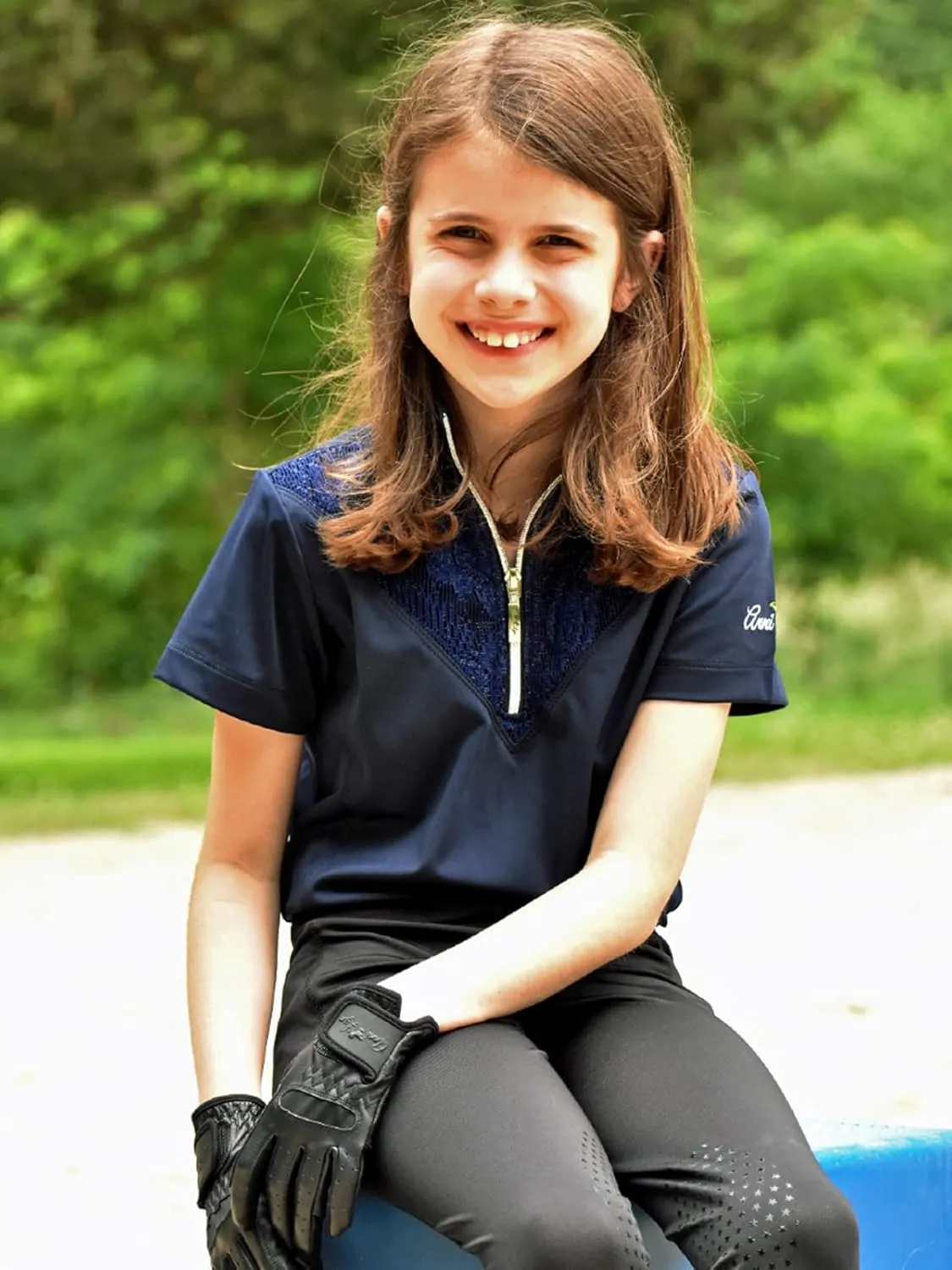 Anni Lyn Sportswear Girl's Elegance Short Sleeve Shirt