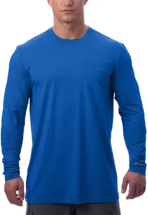 Arctic Cool Mens Crew Neck Instant Cooling Pocket Workwear Moisture Wicking Performance UPF 50  Long Sleeve Shirt