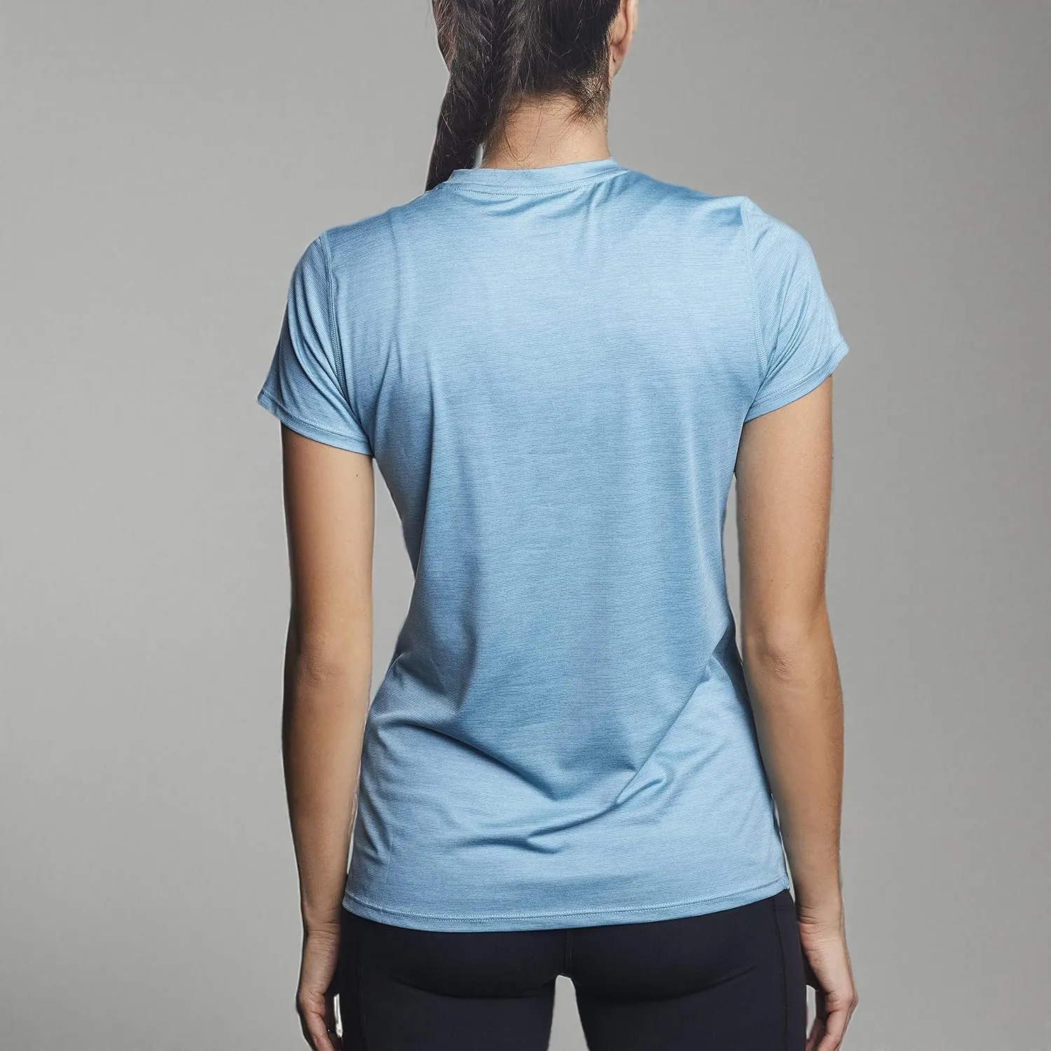 Arctic Cool Women's V-Neck Instant Cooling Moisture Wicking Performance UPF 50  Short Sleeve Workout Shirt
