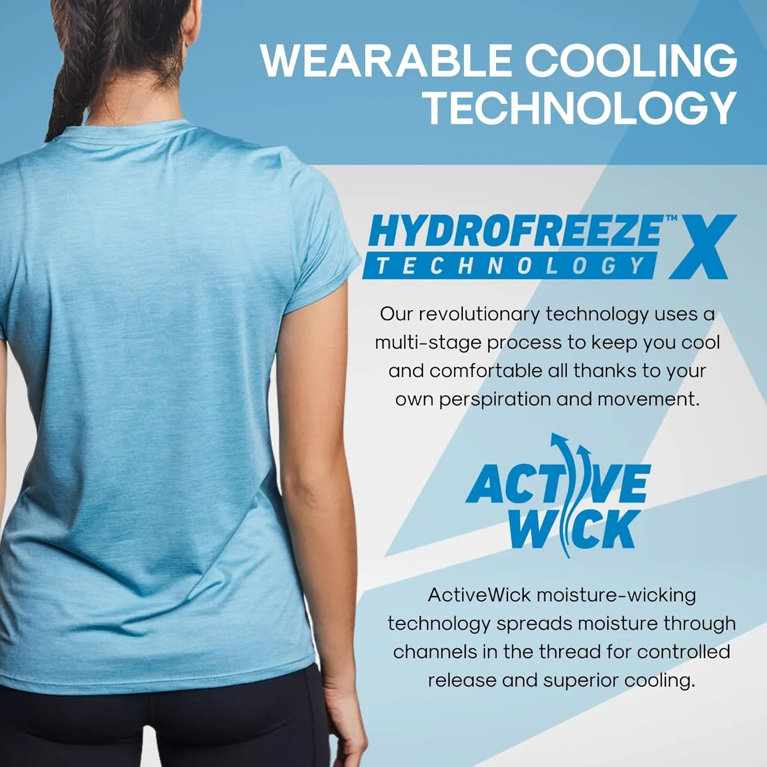 Arctic Cool Women's V-Neck Instant Cooling Moisture Wicking Performance UPF 50  Short Sleeve Workout Shirt