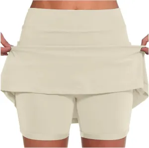 Athletic Skorts for Women with Pockets Tummy Control High Waist Yoga Shorts Casual Tennis Mini Short Skirts