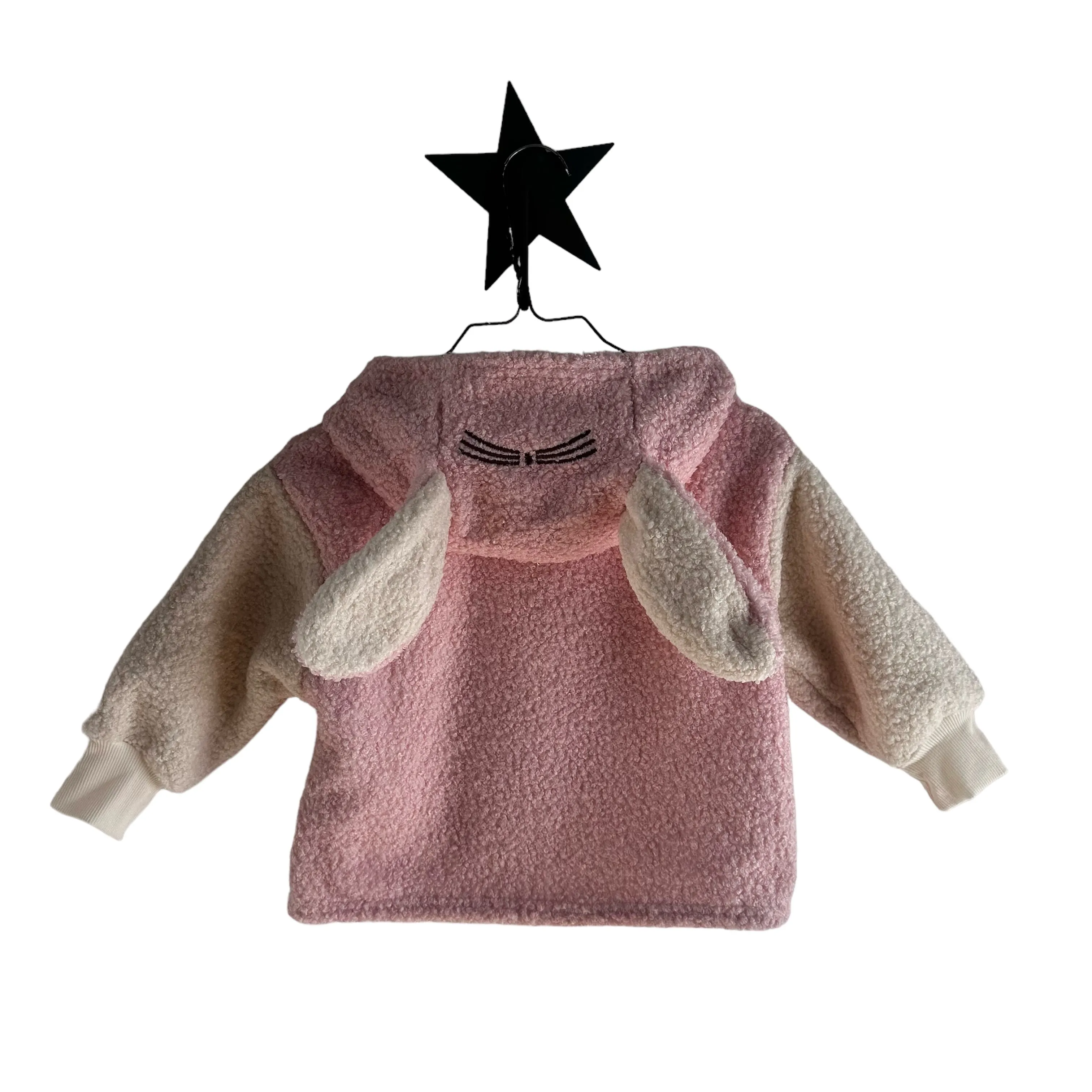 Baby Bunny Fleece Hooded Sweater   Pants Pink