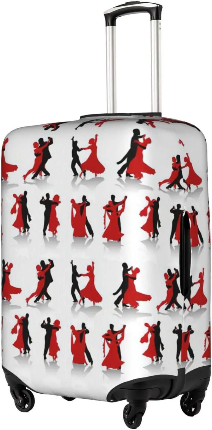 Ballroom Dance Print Luggage Cover Washable Suitcase Anti-Scratch Suitcase Cover Protective Cover Fits 18-32 Inch