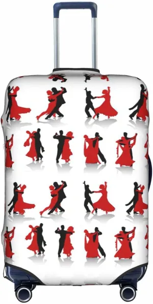 Ballroom Dance Print Luggage Cover Washable Suitcase Anti-Scratch Suitcase Cover Protective Cover Fits 18-32 Inch