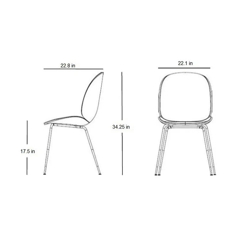 Beetle Upholstered Dining Chair - Conic Base