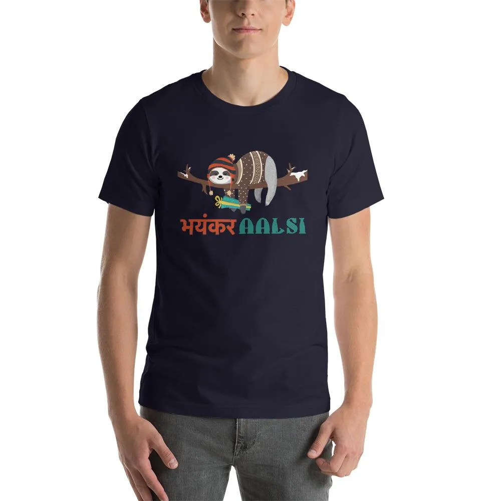Bhayankar Aalsi Round Neck T-Shirts