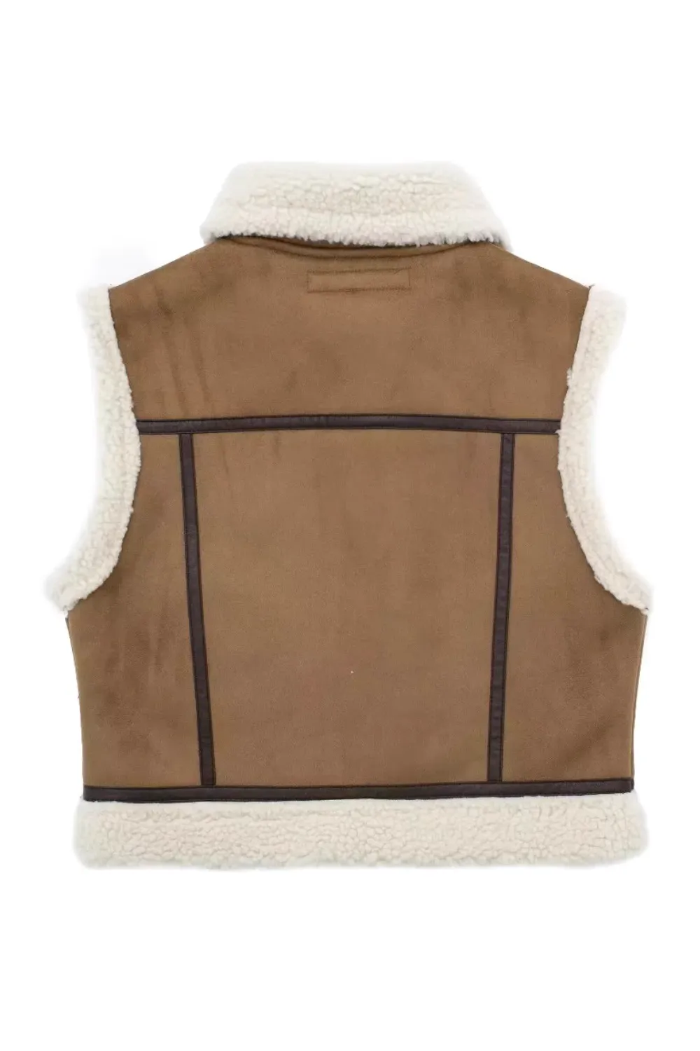 'Bridget' Neck Buckle Fleeced Vest