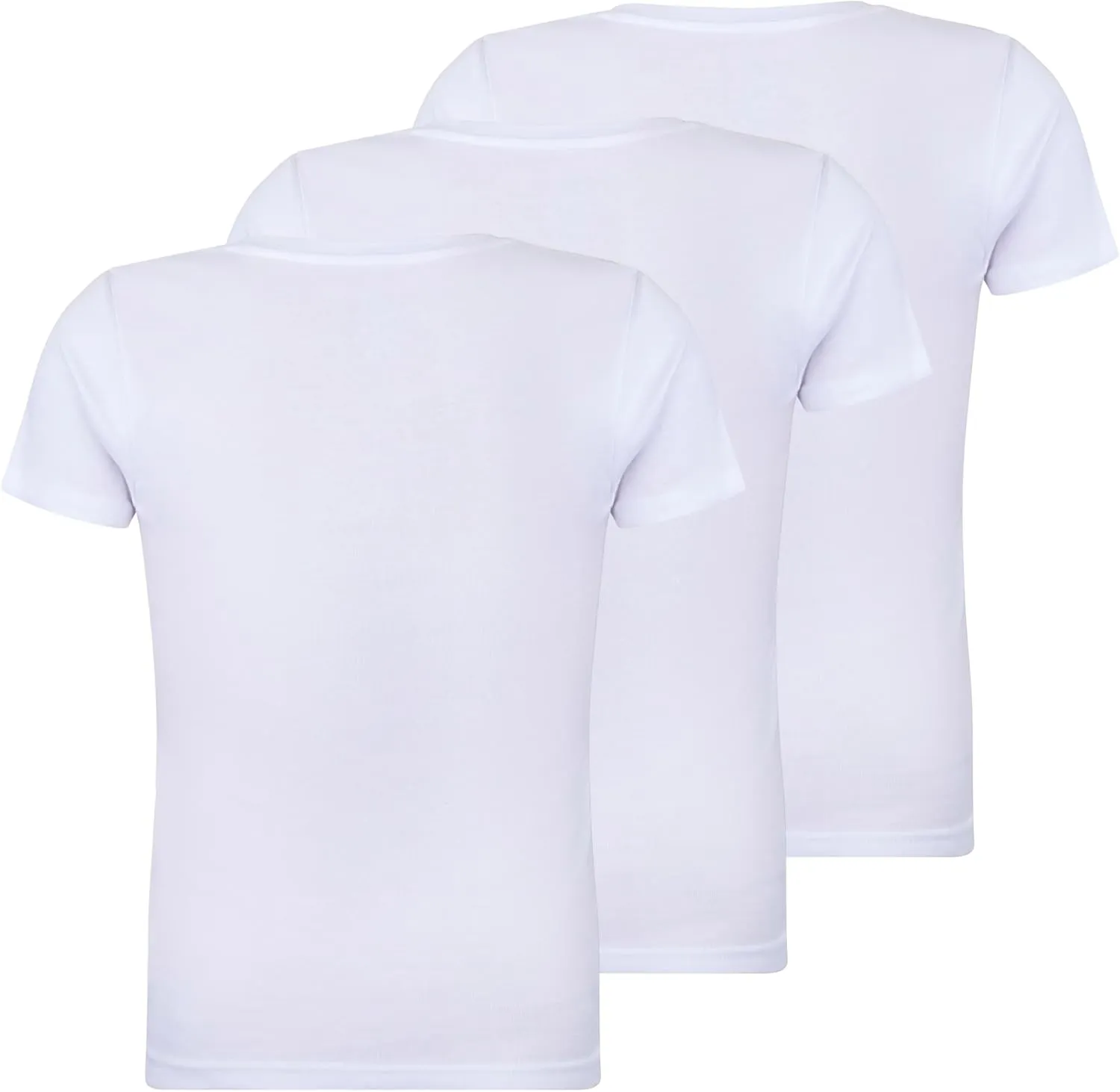 Buyless Fashion Mens Tagless T-Shirt Soft Cotton Crew Neck and V-Neck Undershirts (3 Pack)
