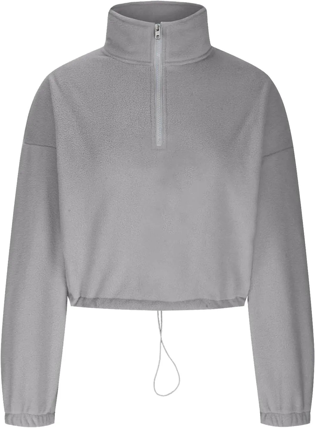 Ceboyel Womens Oversized Sweatshirt 2023 Half Zip Pullover Sweaters Drawstring Cropped Hoodie Trendy Y2K Teen Girls Clothes