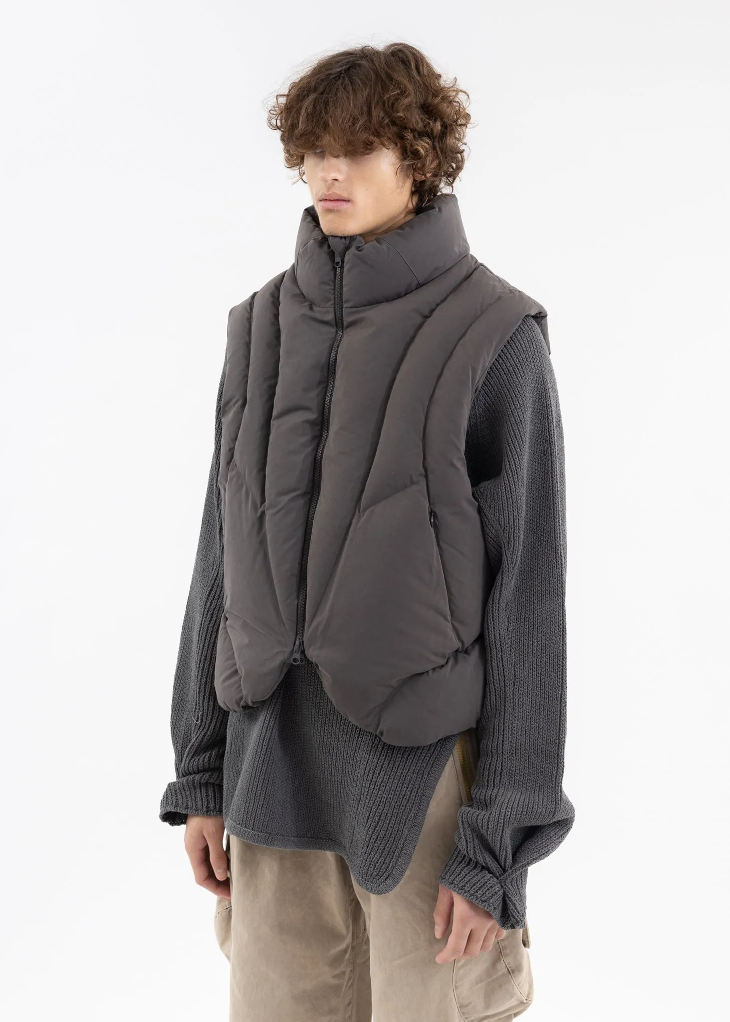 CHARCOAL PADDED VEST (REVERSIBLE)