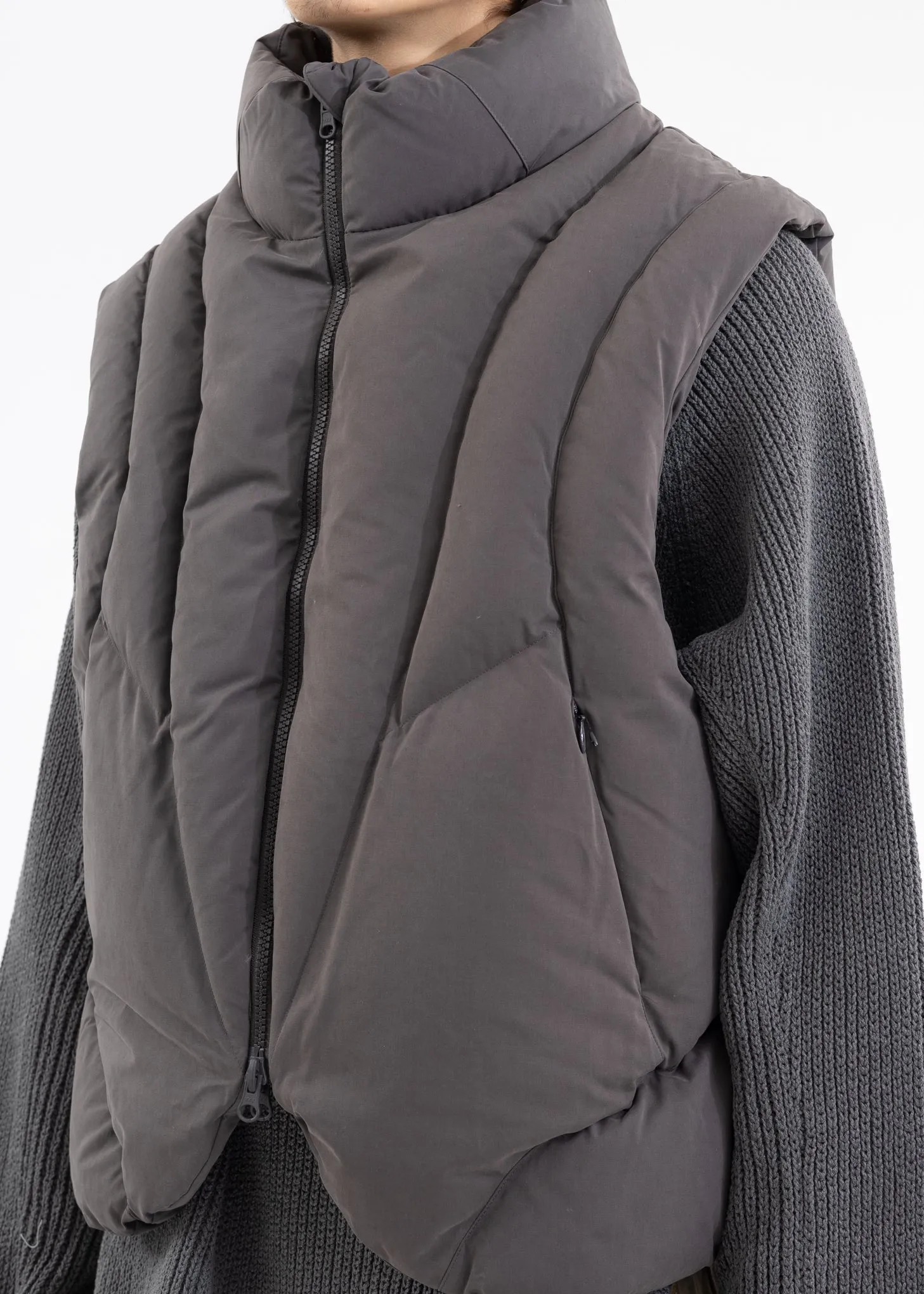 CHARCOAL PADDED VEST (REVERSIBLE)