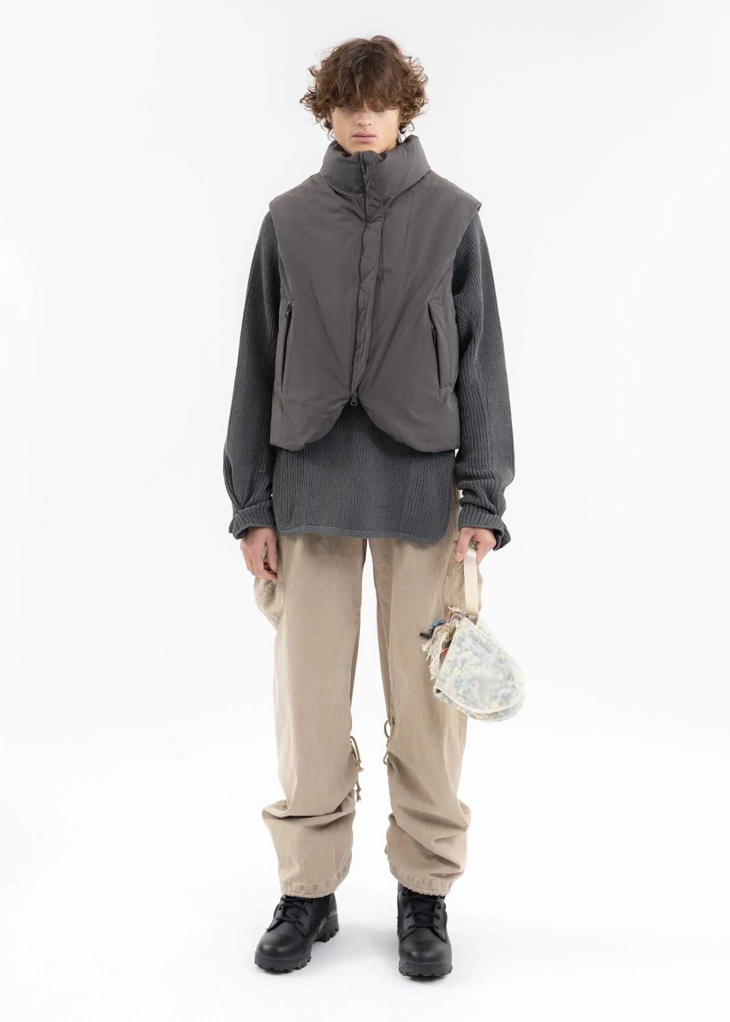 CHARCOAL PADDED VEST (REVERSIBLE)