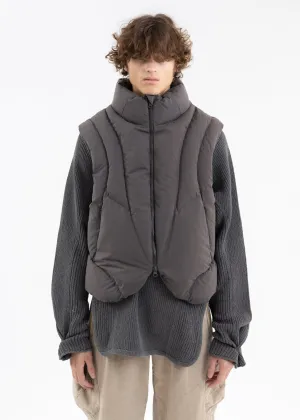 CHARCOAL PADDED VEST (REVERSIBLE)