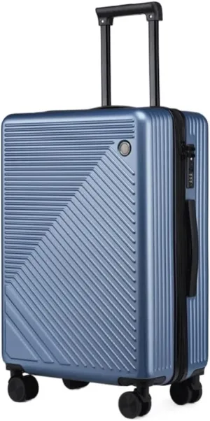 Checked Luggage Carry On Luggage 20inch Lightweight Hardside 4-Wheel Spinner Travel Luggage,Business Luggage for Women Luggage Suitcase (Color : Blue, Size : 20inch)