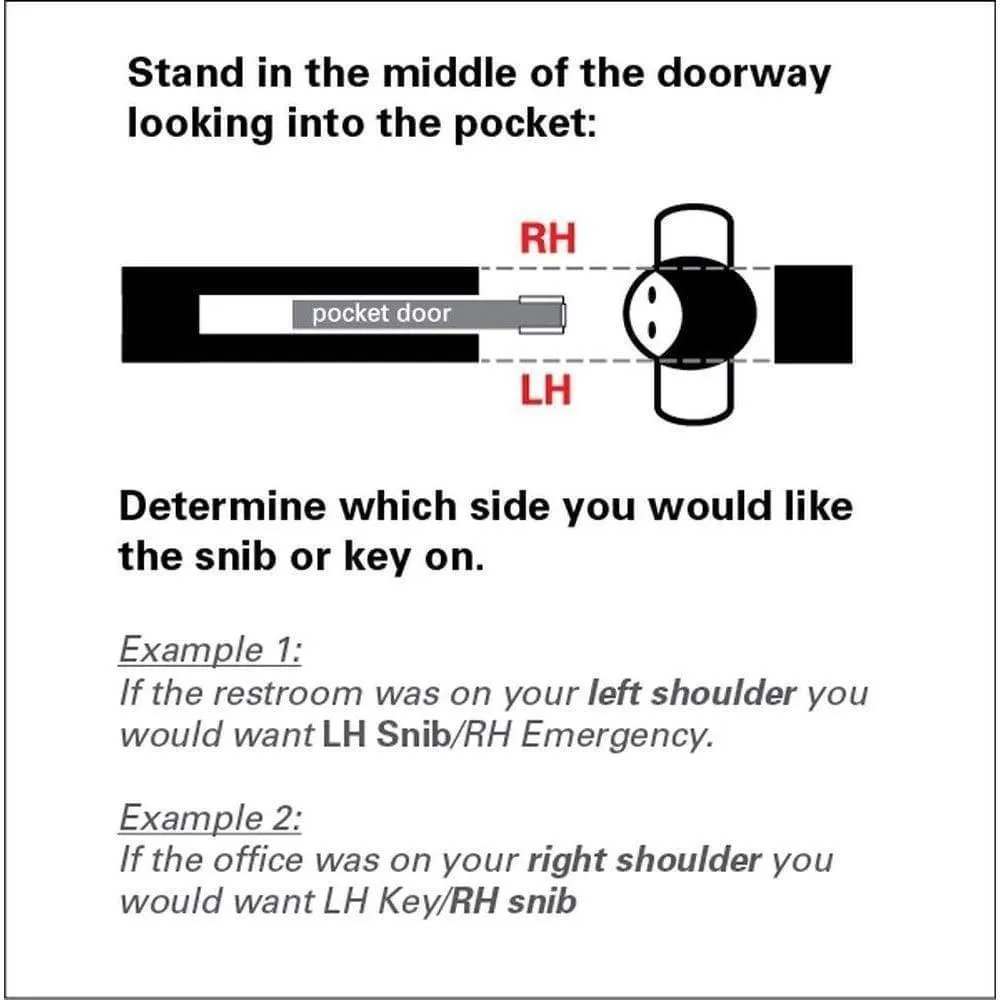 CL400 Passage Magnetic Pocket Door Latch & Sliding Door Handle