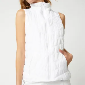 GG Blue-Venus Puffy Vest-White