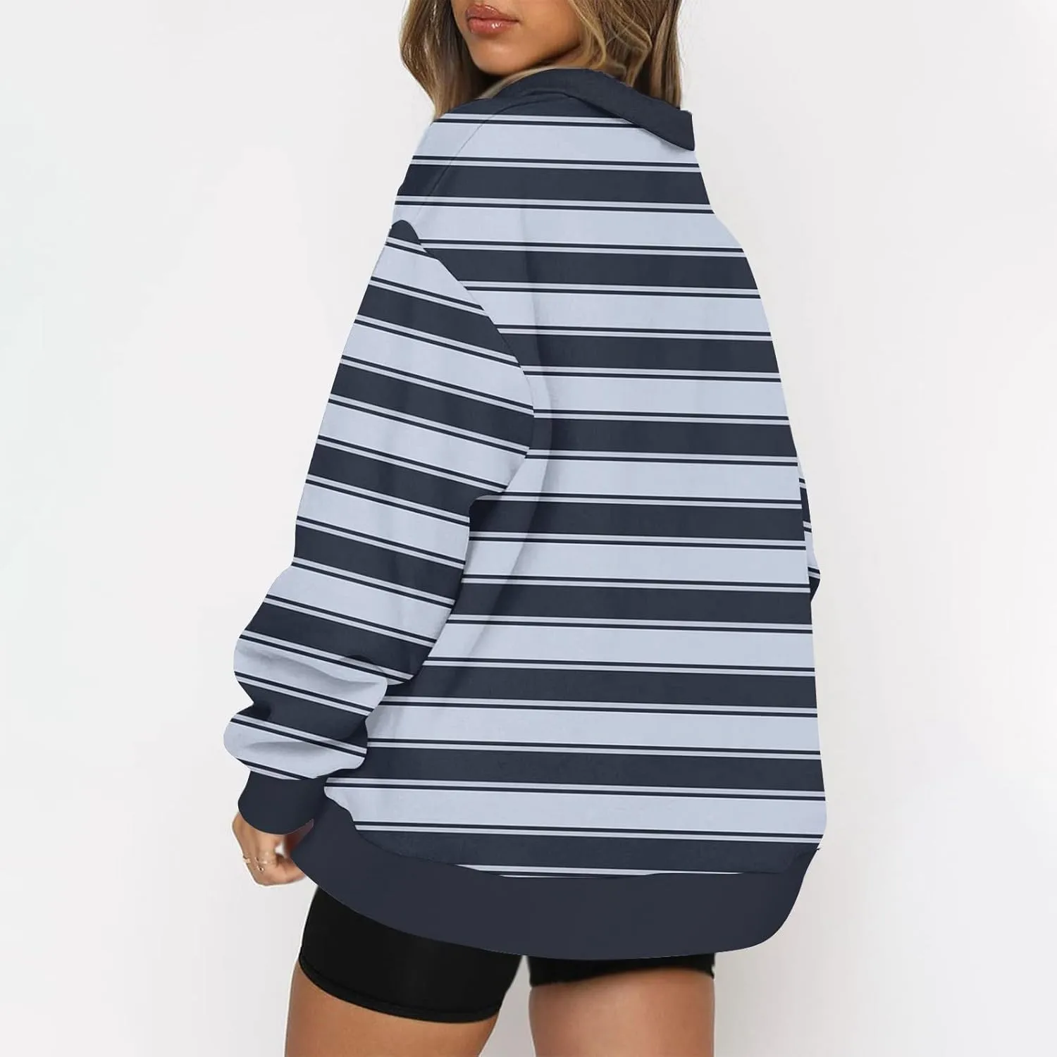 GOFULY 1/4 Zip Pullover Women Fall Color Block Oversized Sweatshirt Sexy Long Sleeve Pullover Tops Winter Cute Outfits 2024