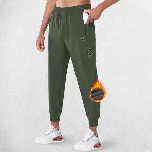 GPW Men's Fleece Trousers Athletic Warm Winter Workout Pants with Pockets