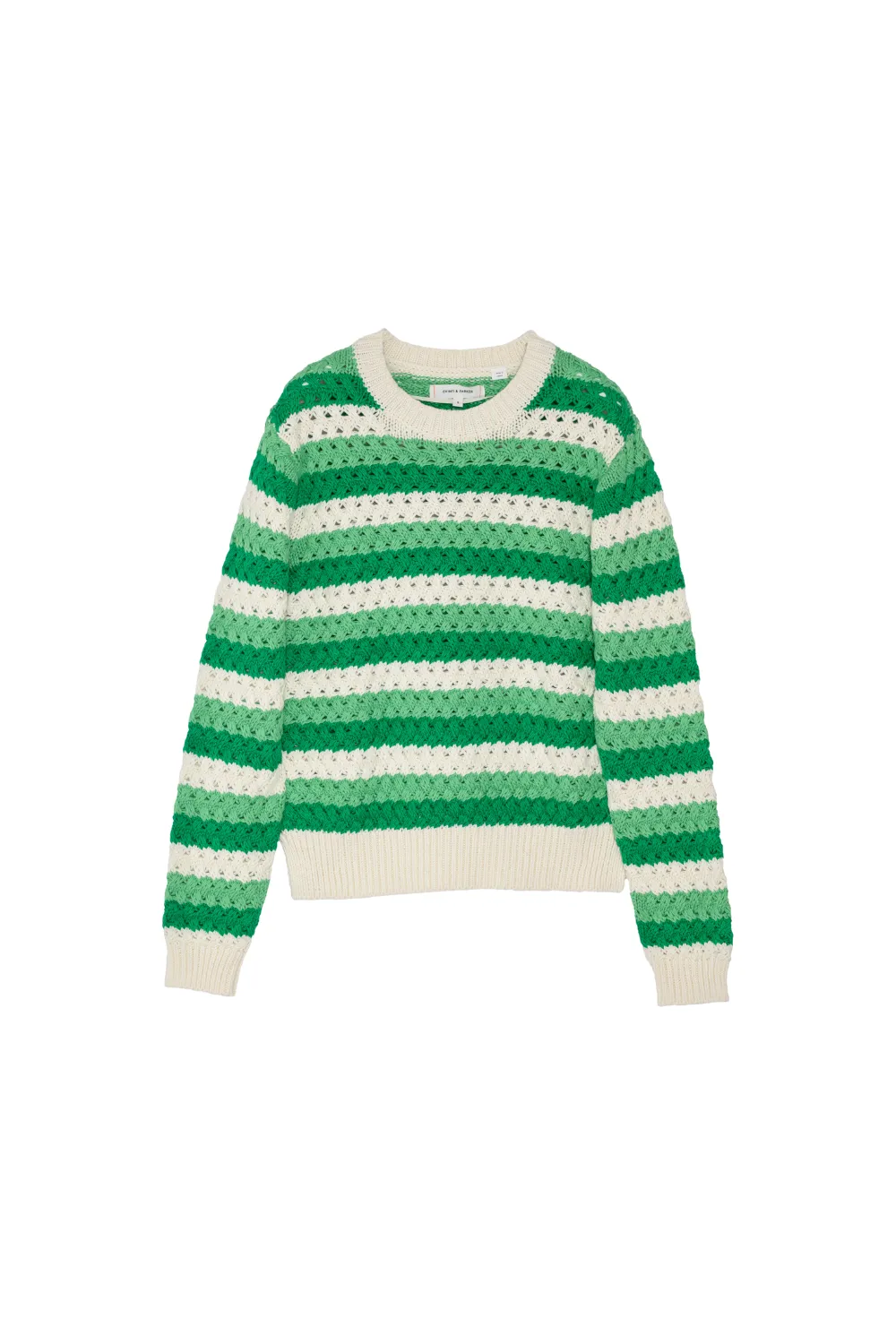 Green Cotton Crochet Sweater