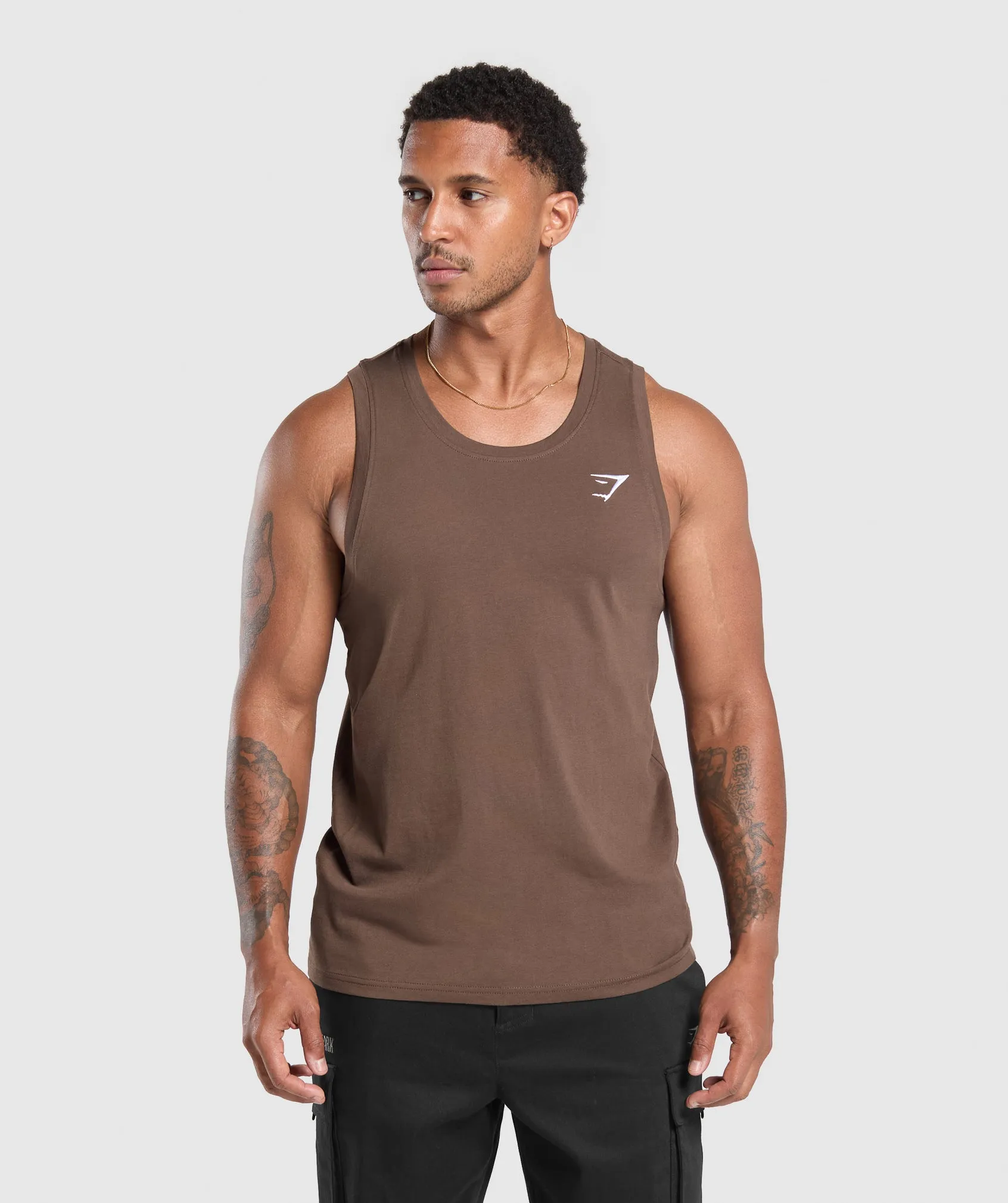 Gymshark Crest Tank - Walnut Brown