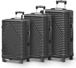 Hardshell Luggage Sets 3 Piece Double Spinner Wheels Suitcase with TSA Lock 20" 24" 28"