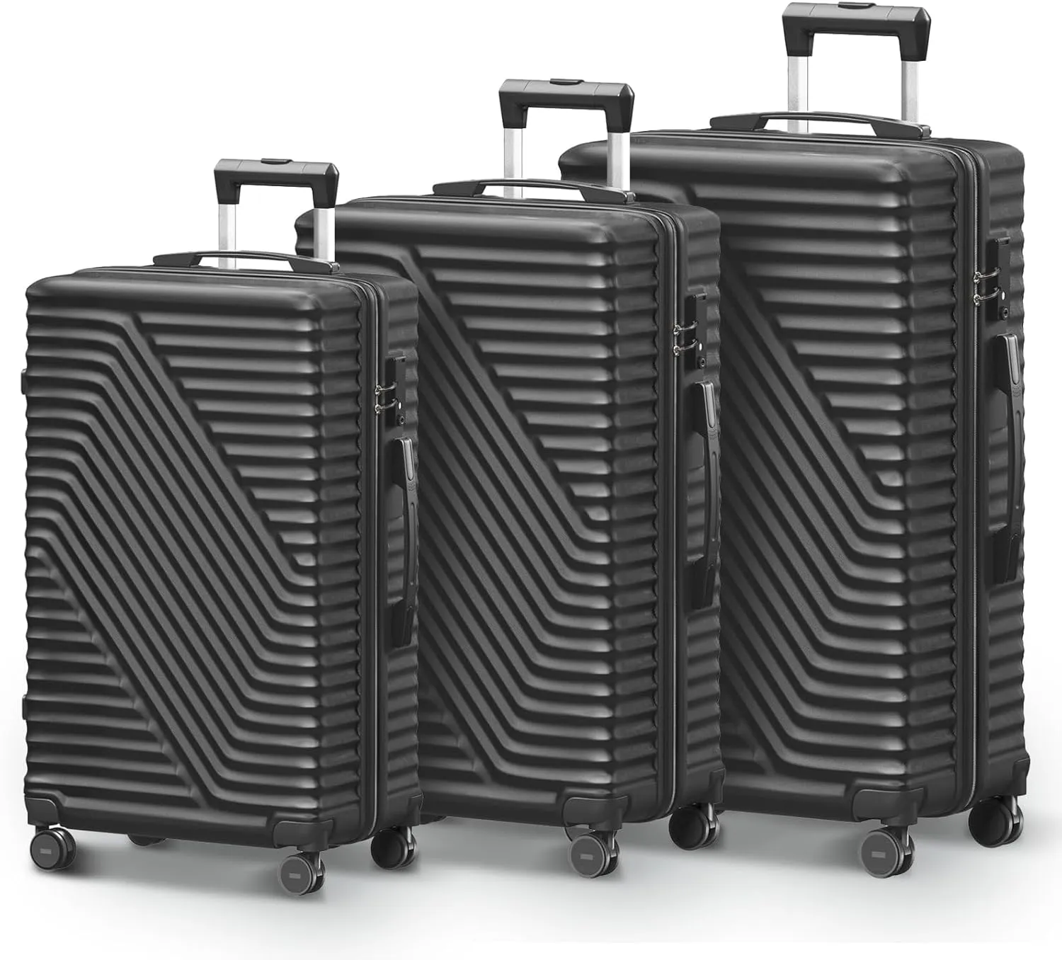 Hardshell Luggage Sets 3 Piece Double Spinner Wheels Suitcase with TSA Lock 20" 24" 28"