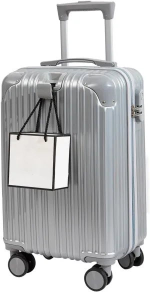 Hardside Luggage Suitcase PC ABS with TSA Lock 4 X Double 360 Universal Spinner Suitcase Carry on Hardshell Lightweight With Elastic Hookgrey-20inch