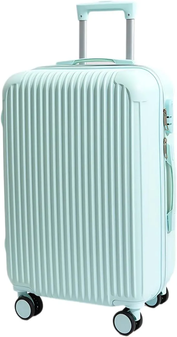 Hardside Luggage Suitcase PC ABS with TSA Lock 4 X Double 360Universal Spinner Suitcase Carry on Hardshell LightweightGreen-24inch