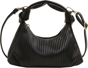 Hobo Purses for Women Trendy Pleated Clutch Purse Top Handle Shoulder Bag Crossbody Handbags