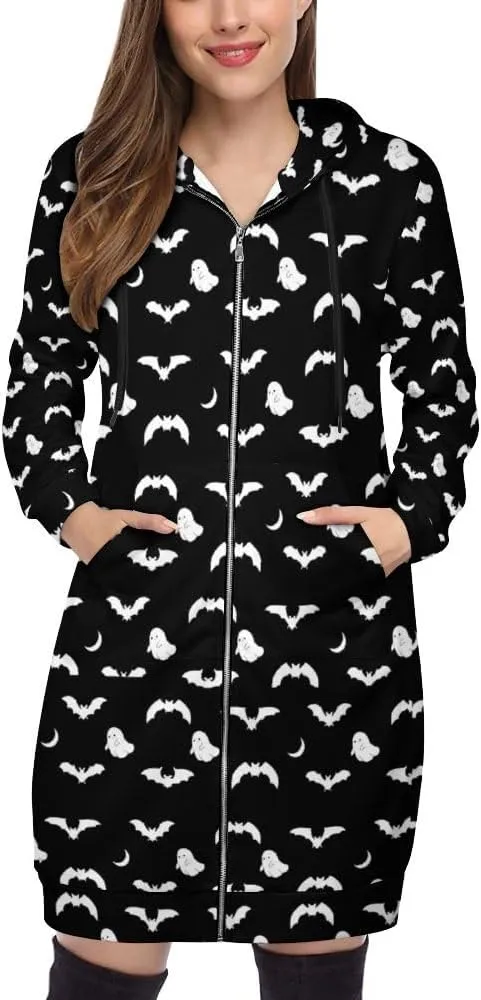Hoodies for Women Oversized Full Zip Hooded Sweatshirt Casual Long Sleeve Fall Jacket Coat 2024