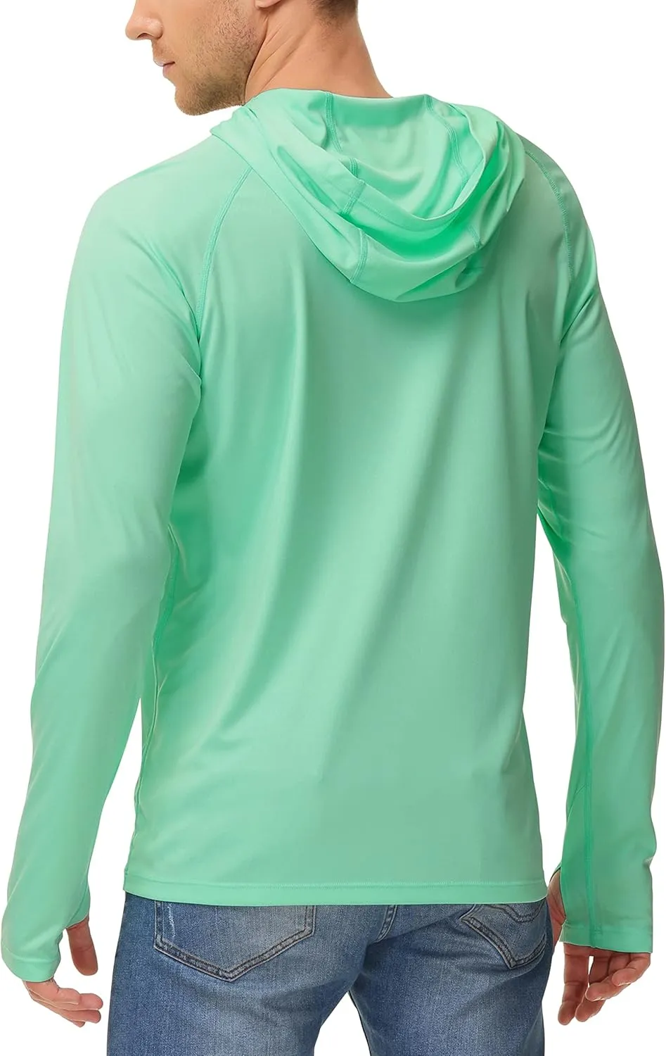 isnowood Sun Shirt UPF 50  Men's Fishing Long Sleeve UV Protection Hoodie Hiking Rash Guard Swimming Running