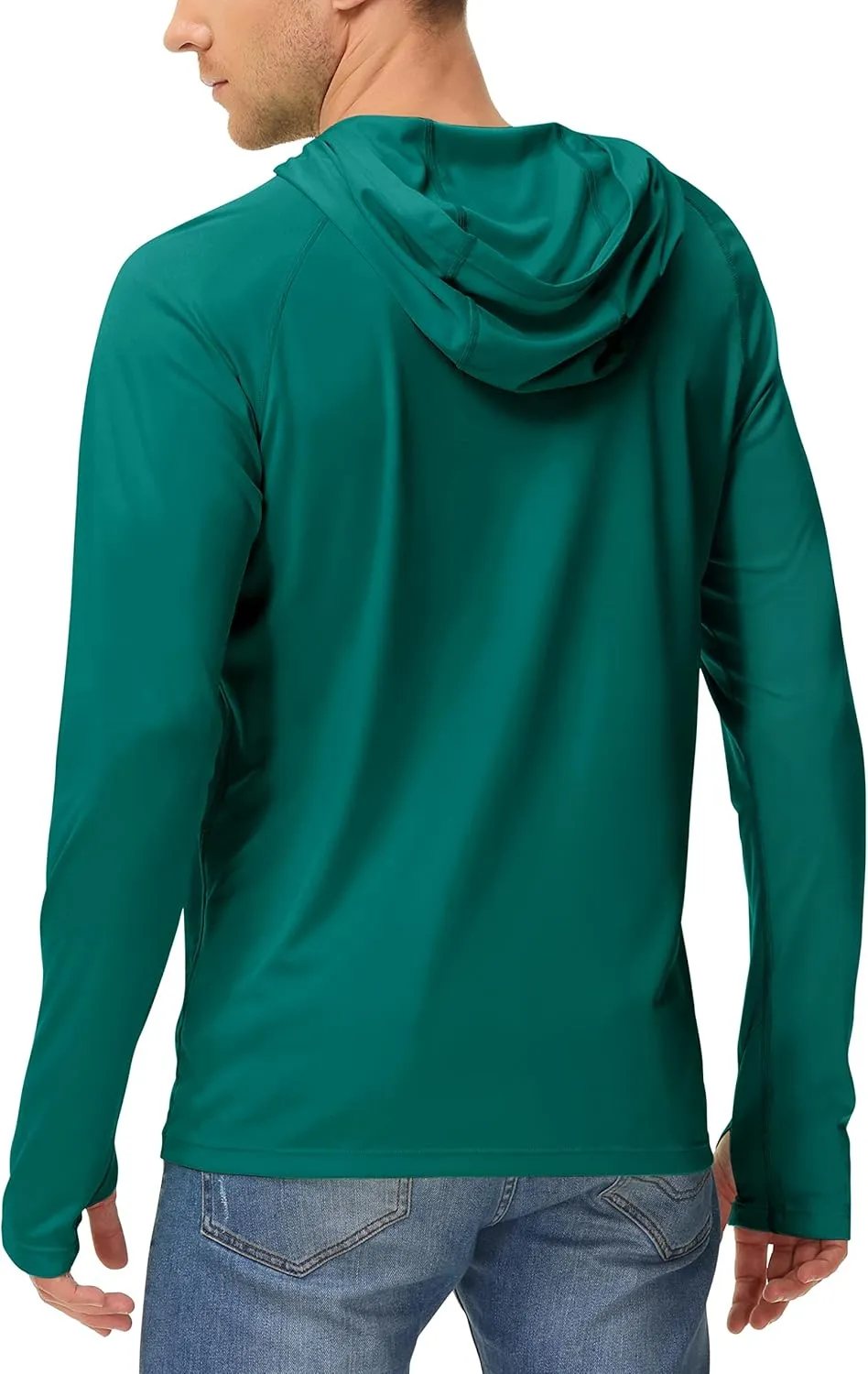 isnowood Sun Shirt UPF 50  Men's Fishing Long Sleeve UV Protection Hoodie Hiking Rash Guard Swimming Running