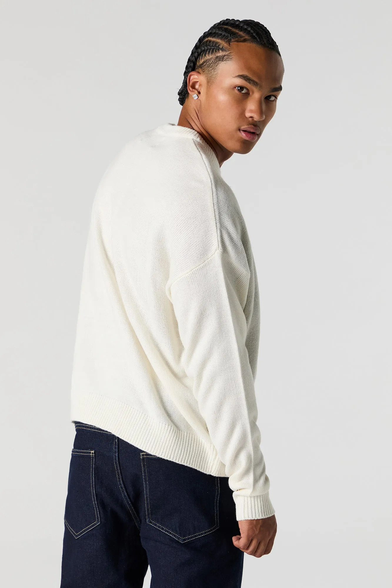 Jacquard Knit Relaxed Sweater