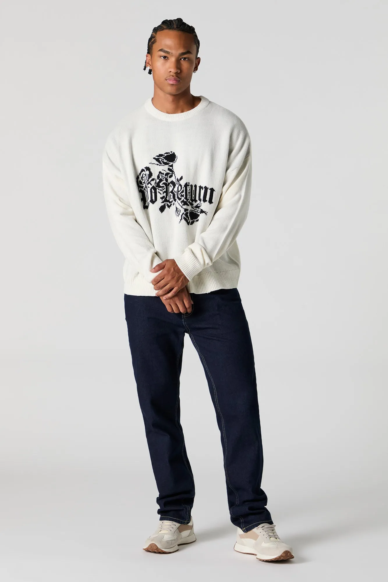 Jacquard Knit Relaxed Sweater