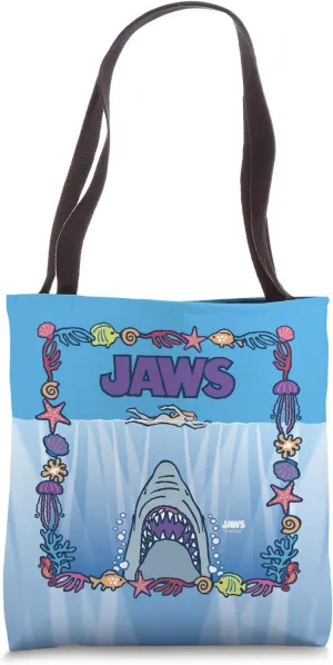 Jaws 50th Anniversary Poster Shells Front & Back Tote Bag
