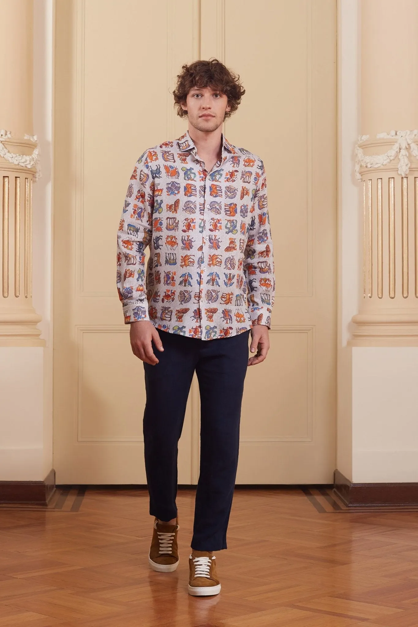 justiniano linen shirt  white