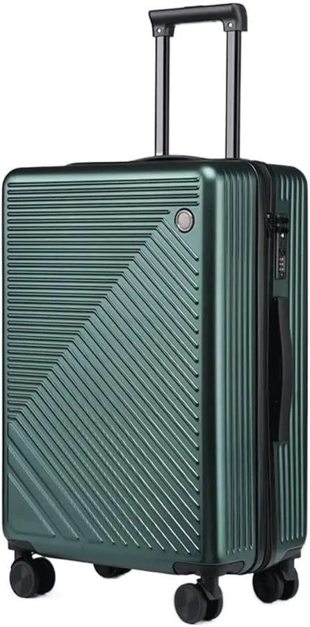 KYUSAR Carry On Luggages Suitcase 20inch Lightweight Hardside 4-Wheel Spinner Travel Luggage,business Luggage For Women Luggage Suitcases (Color : Green, Size : 20inch)