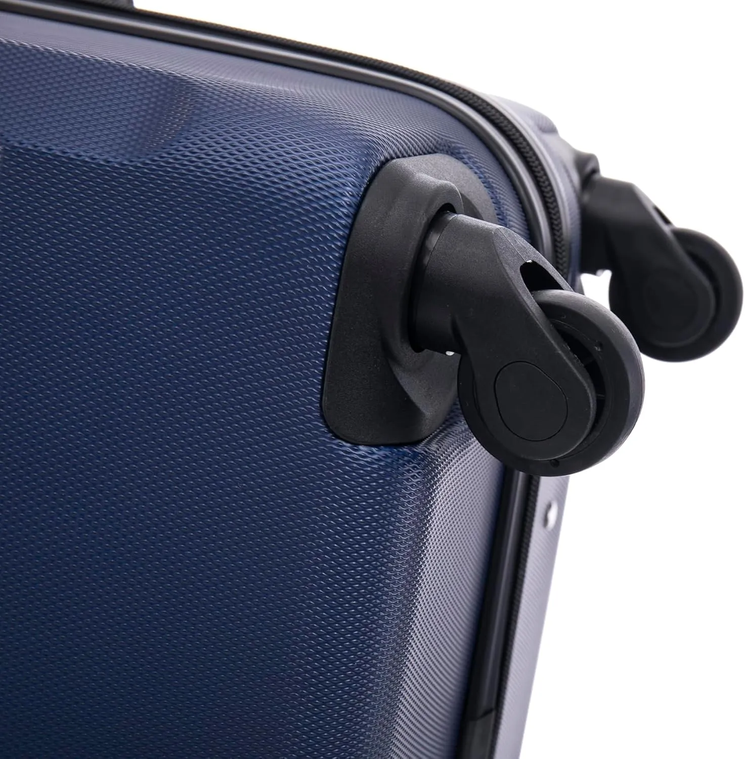 Luggage 3 Piece Sets ABS Durable Lightweight Suitcase Sets with Hooks Spinner Wheels TSA Lock,Black(20in/24in/28in) (blue)