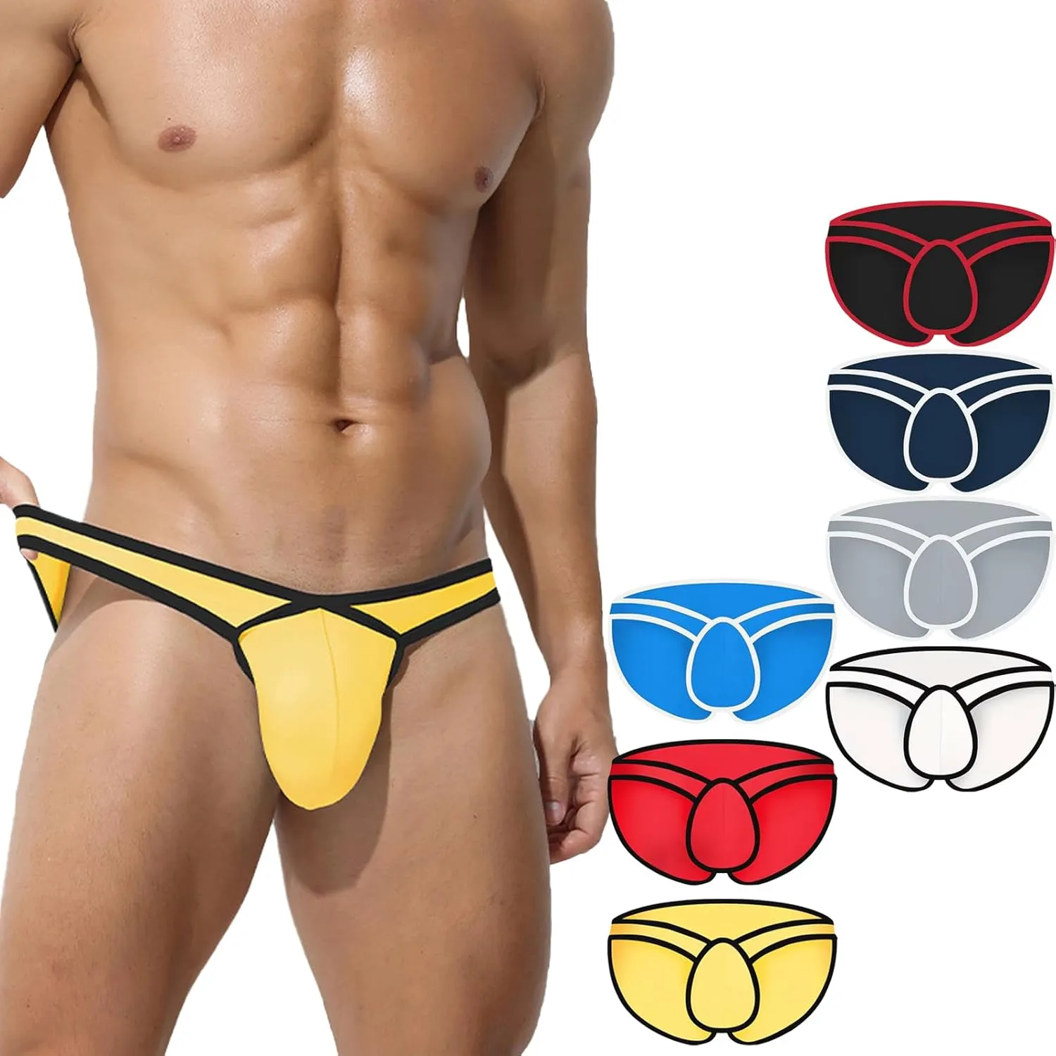 Men's Underwear Triangle Pants Low Waist Sexy Bikini Underpants Briefs