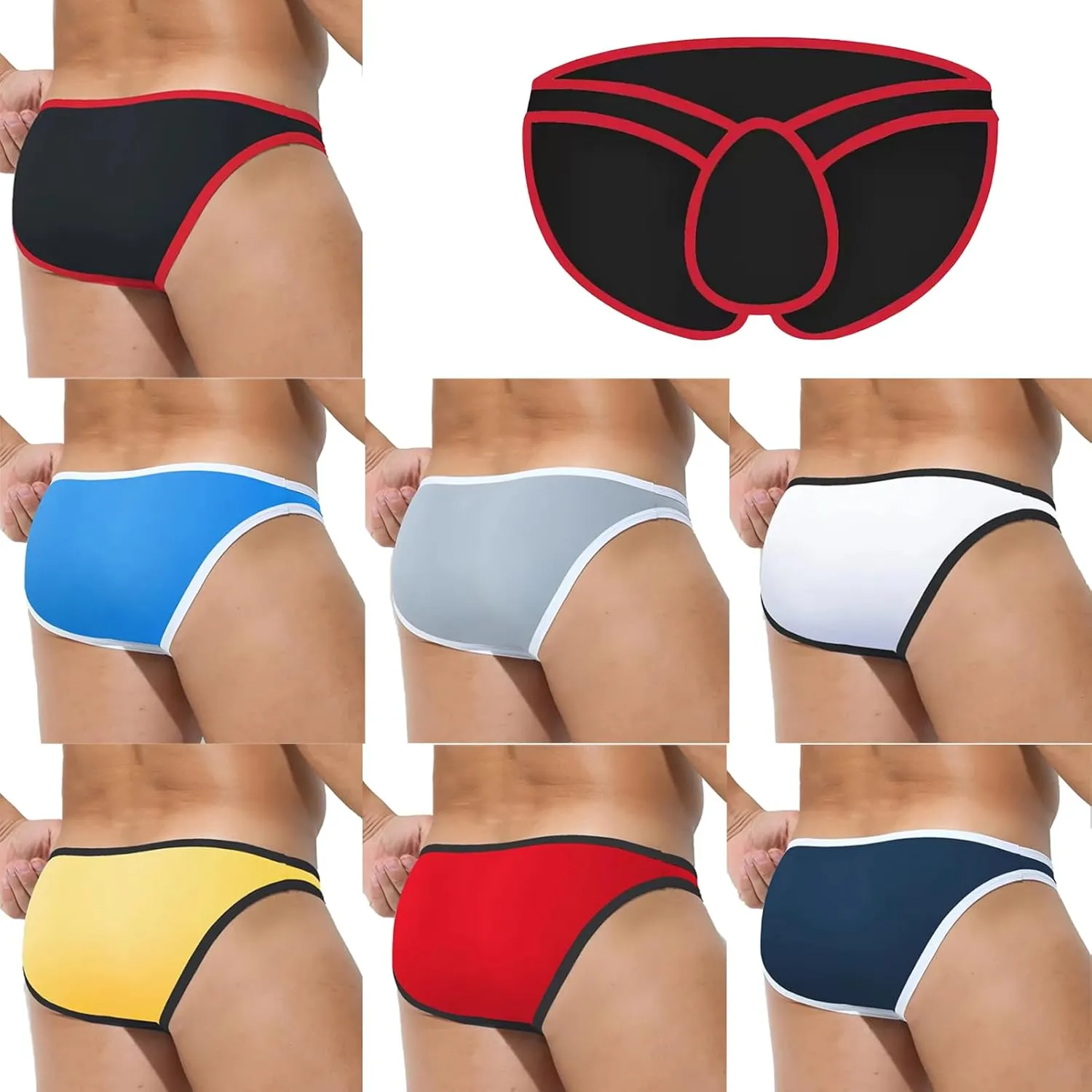 Men's Underwear Triangle Pants Low Waist Sexy Bikini Underpants Briefs
