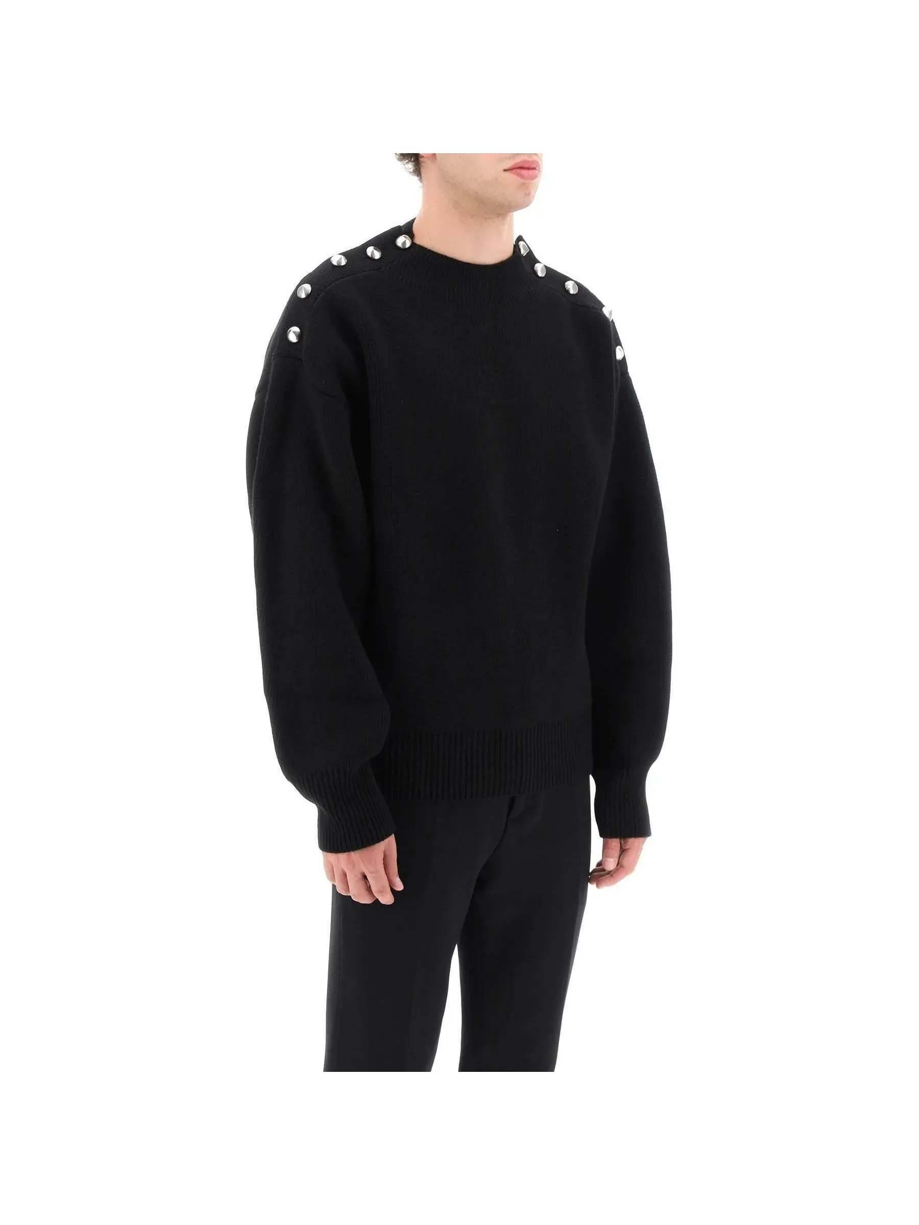 Metal Button Knit Sweater